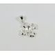 Misiņa kulons daļēji urbtai lodītei 21x18 mm, 4 vienības. MD0686