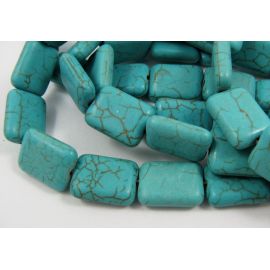 Synthetic turquoise beads 16x12 mm, 1 pcs.