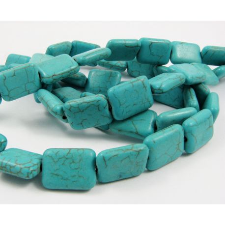 Synthetic turquoise beads strand 16x12 mm AK0831