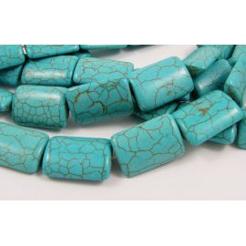 Synthetic turquoise beads 25x18 mm, 1 pcs.