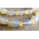 Opalito beads white transparent rice shape 8x12mm