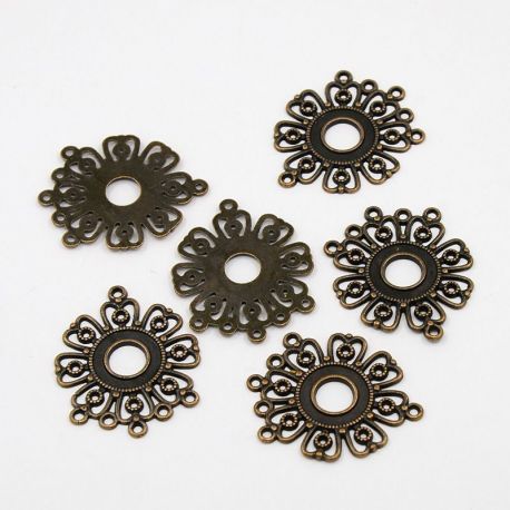 Saites savienotāji "Flower" 36x29 mm, 1 gab. MD0757