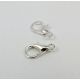 Karabīnes aizdare, sudraba krāsā, izmērs 16x8 mm