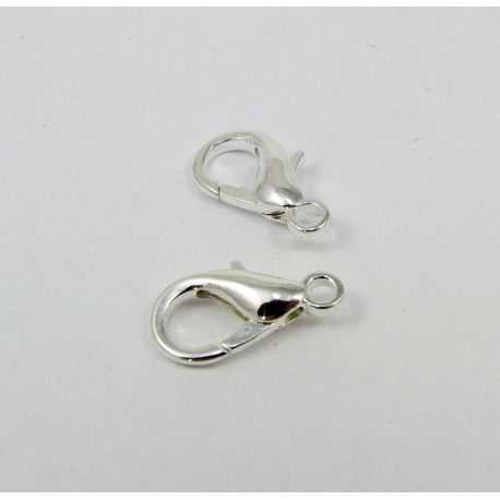 Hõbedast karabiinisulgur, suurus 16x8 mm