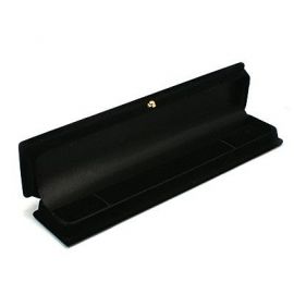 Geschenkbox aus Velours für Armband, schwarz, Größe 220x50 mm