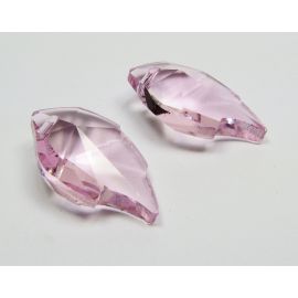 Swarovski-Kristall, hellrosa, blattförmig, Größe ~ 25x15 mm