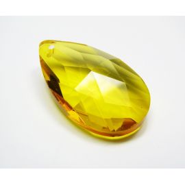 Swarovski kristalas, geltonos spalvos, lašo formos, dydis ~38x22 mm