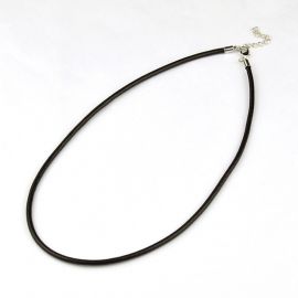 Leather cord with clasp 44 cm, 1 pcs.