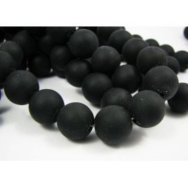 Šungito karoliukų gija 12 mm AK0871
