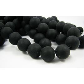 Šungito karoliukų gija 14 mm AK0872