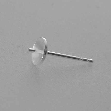 Auskarų kabliukai 925 pusiau gręžtam karoliukui, 12x6 mm, 1 pora AG0008