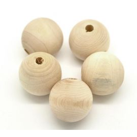 Wooden beads 24-25 mm, 4 pieces.