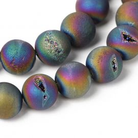 Agato Druzy beads strand 10 mm