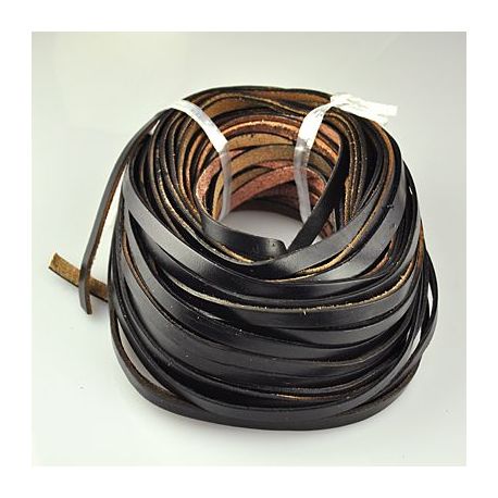Natural leather strap 5x2 mm, 1 m VV0307