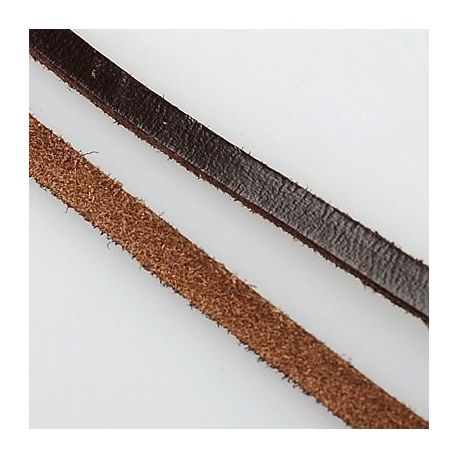 Natural leather strap 5x2 mm, 1 m VV0310