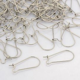 Nerūsējošā tērauda āķi auskariem 20x10 mm, 4 pāri
