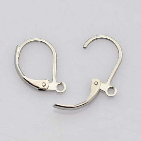Stainless steel earrings 15x10 mm, 2 pairs MD1098