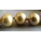 SHELL pearls dark gold color round shape 10mm