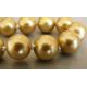 SHELL pearls dark gold color round shape 10mm