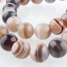 Botswana agate beads strand 12 mm