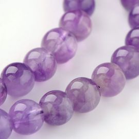 Amethyst beads strand 6 mm