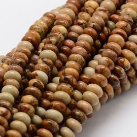 Jaspio pērlīšu šķipsna 6x4 mm AK0905