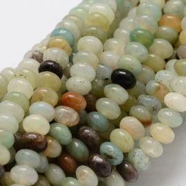 Amazonit Perlenfaden, verschiedene Farben, rondikale Form 6x4 mm
