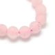 Pink quartz beads strand , 6 mm AK0912