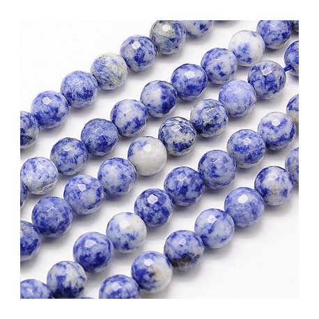 Blue spot stone beads strand 10 mm AK0926