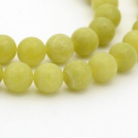 Peridon Perlenfaden, grün, runde Form 4 mm