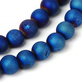Agato Druzy beads strand 10 mm