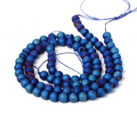 Agato "Druzy" karoliukų gija 8 mm