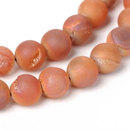 Agato "Druzy" karoliukų gija 8 mm AK0999
