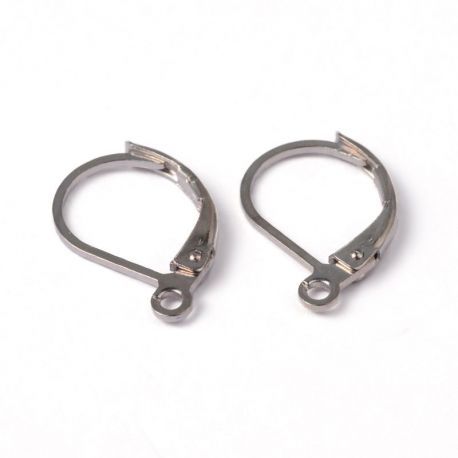 Ohrringe Haken 15x10 mm, 5 Paare MD1147