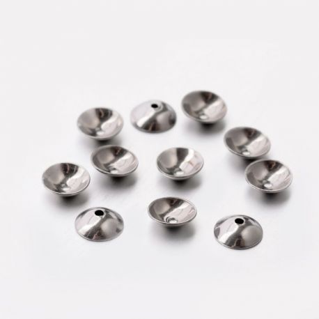Stainless steel cap 5 mm, 10 pcs. MD1158