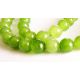 Smaragda krelles zaļu salātu apaļa forma 6mm