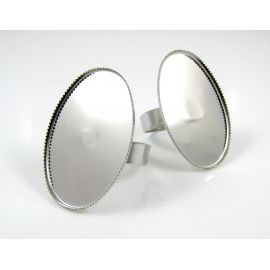 Žiedo pagrindas kabošonui / kamėjai 30x20 mm, 1 vnt. MD1012