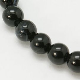 Agate beads strand 6 mm, 1 strand 