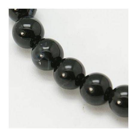 Agate beads strand 6 mm, 1 strand AK1006
