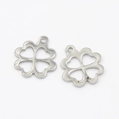 Edelstahlanhänger "Clover" 15x13 mm, 1 Stck. MD1332