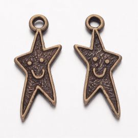 Kulons "Funny star" 22x9 mm, 4 gab.