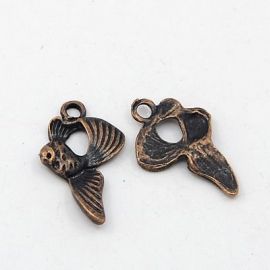 Pakabukas "Žuvytė" 20x12 mm, 6 vnt.