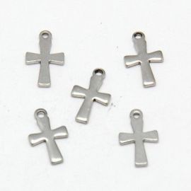 Stainless steel pendant "Cross" 12x7 mm, 1 pcs.