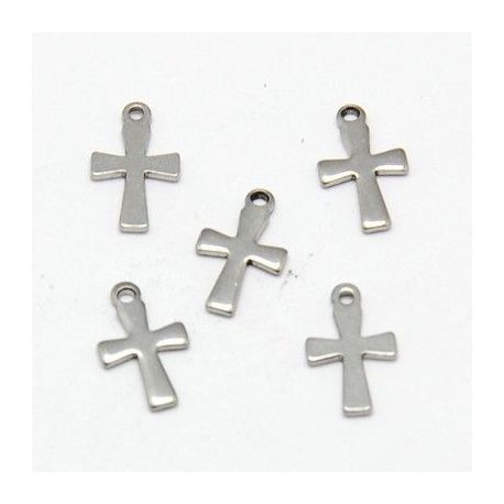 Stainless steel pendant "Cross" 12x7 mm, 1 pcs. MD1355