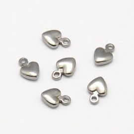 Stainless steel pendant "Heart" 6x4 mm, 1 pcs. MD1357