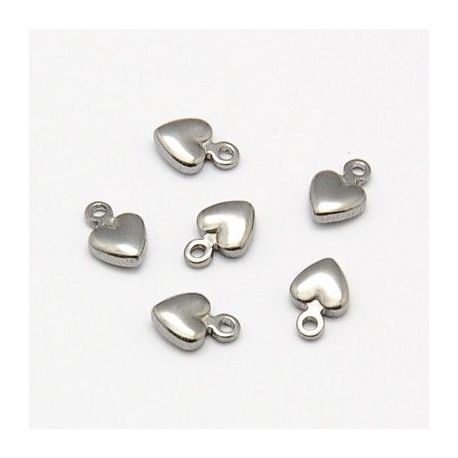 Edelstahl Anhänger "Herz" 6x4 mm, 1 Stck. MD1357