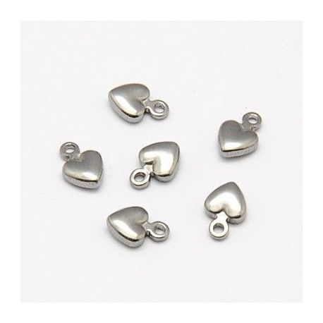 Stainless steel pendant "Heart" 6x4 mm, 1 pcs. MD1357