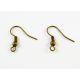 Hooks for the manufacture of earrings bronze color 18mm