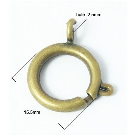 Halskettenverschluss, 15,5 mm, 1 Stck. MD1403