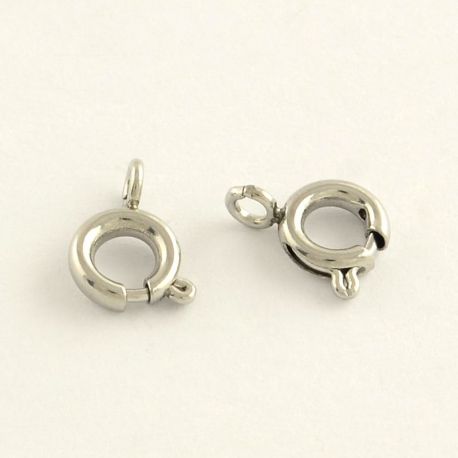 Edelstahlverschluss, 9x7 mm, 2 Stk. MD1404